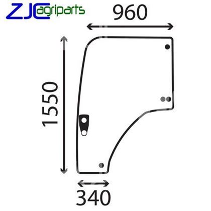 Imagens de VIDRO PORTA ESQUERDA  MASSEY FERGUSON REF.  4382164M5